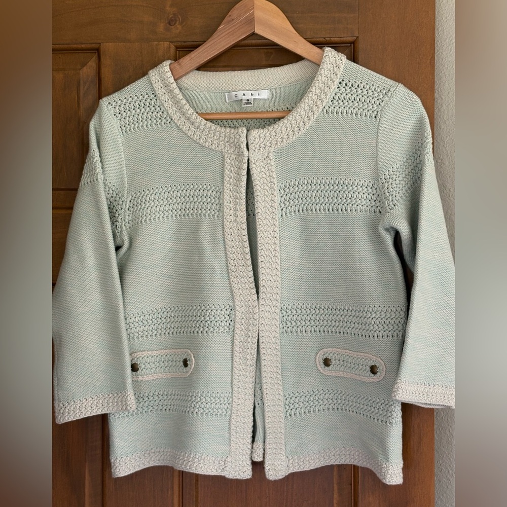 CAbi Mint Green Cardigan - Picture 2 of 6
